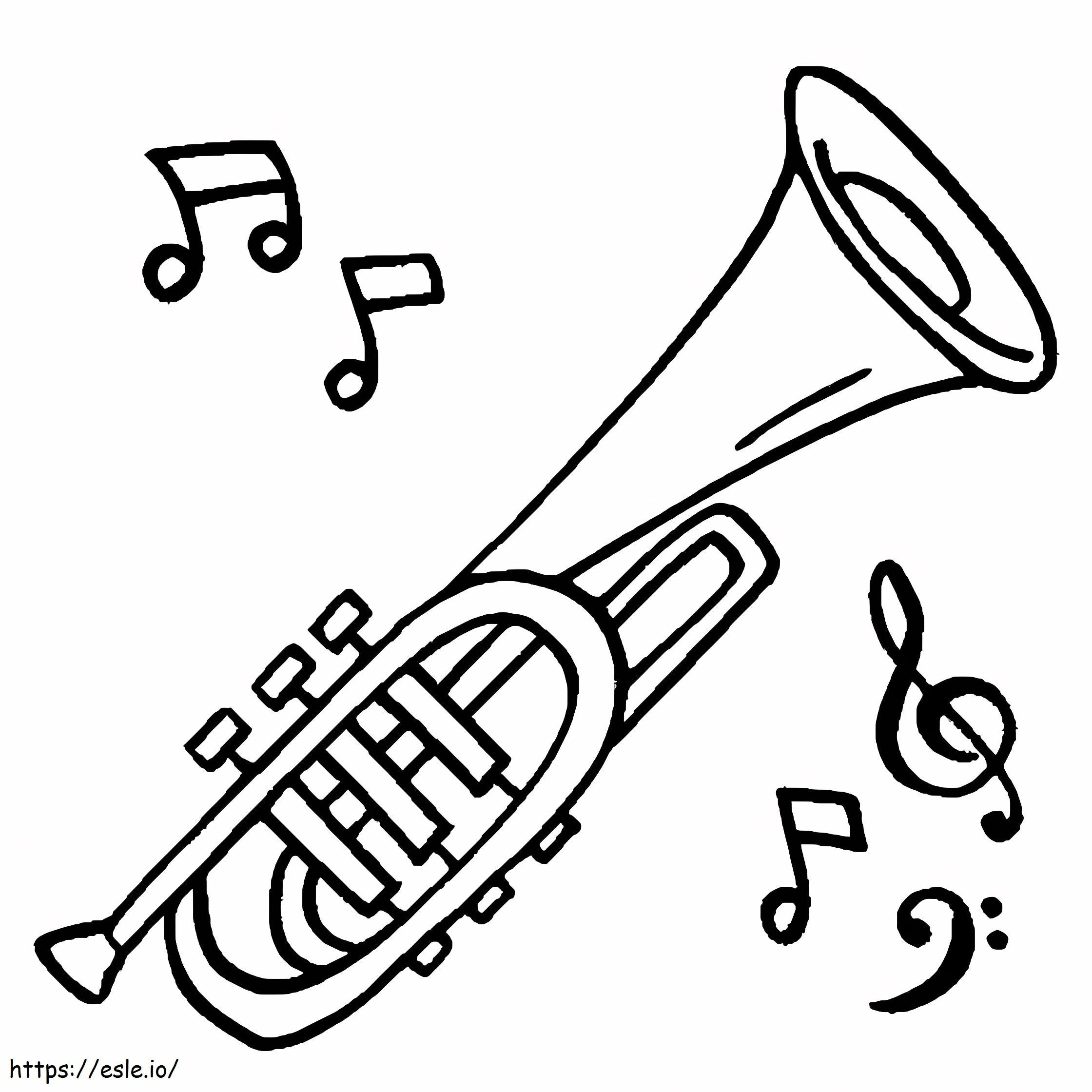 Saxophone Drawing coloring page