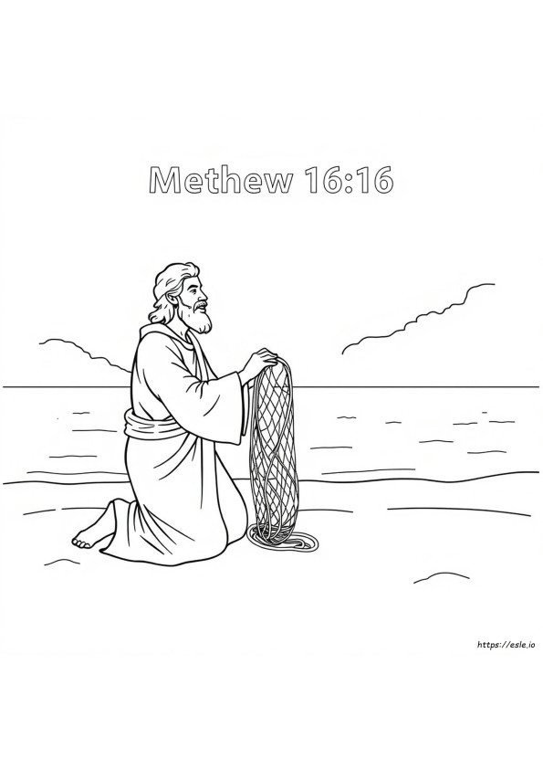 Matthew 16:16 Coloring Page