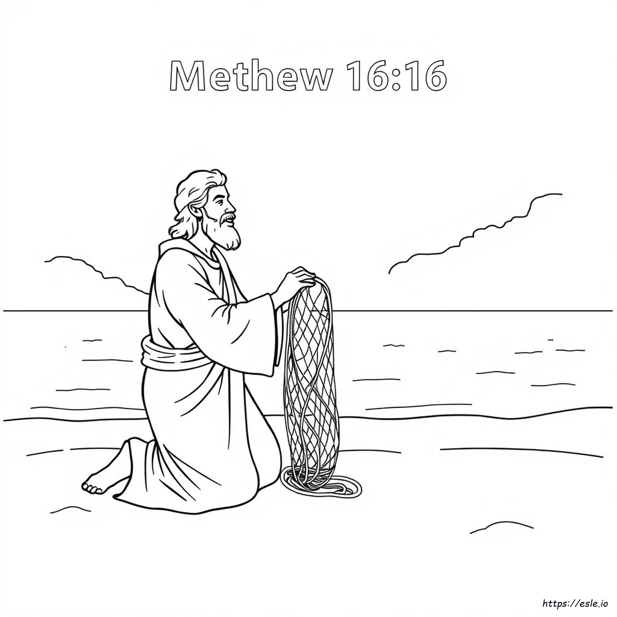 Matthew 16:16 Coloring Page