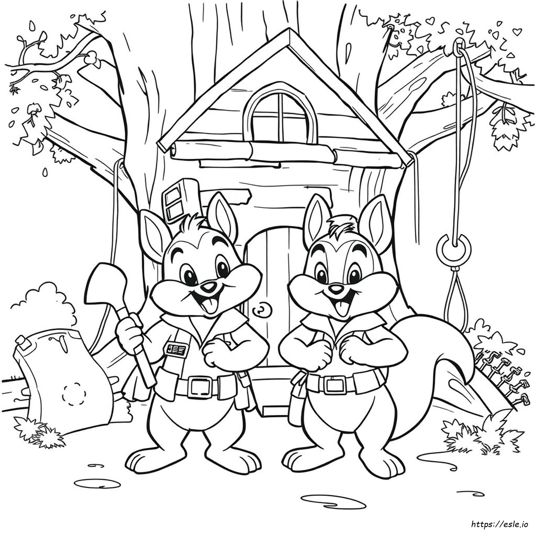 Chip 'N Dale Rangers Della Legge Da Colorare