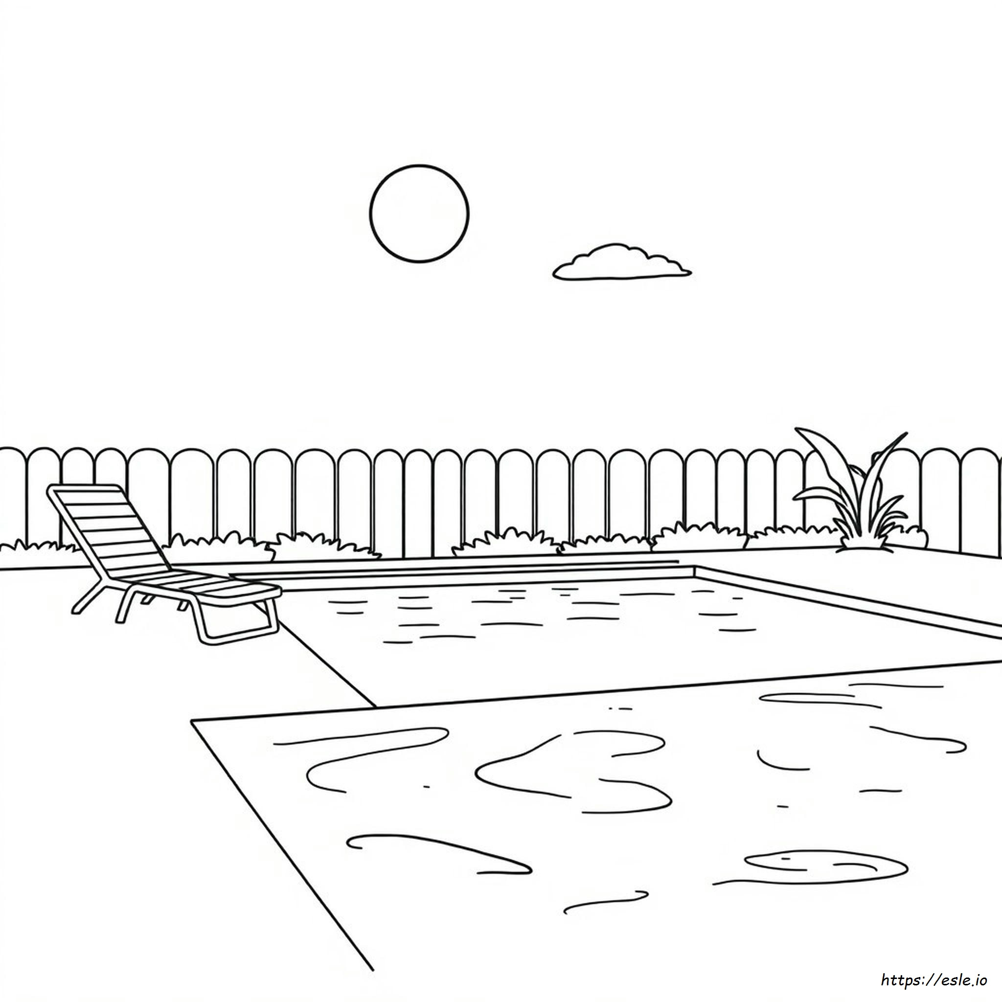 Pool Color In Swimming Pool Coloring Pictures