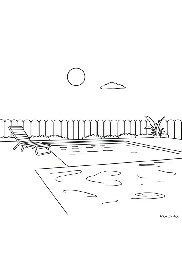 Swimming Pool Coloring Pictures