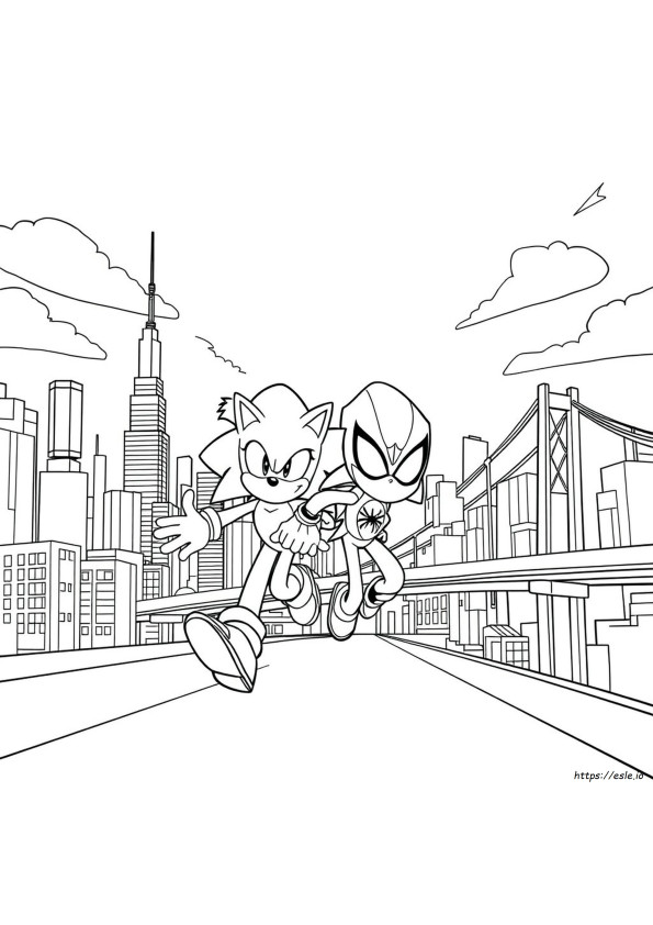 Disegni Da Colorare Di Sonic E Spiderman