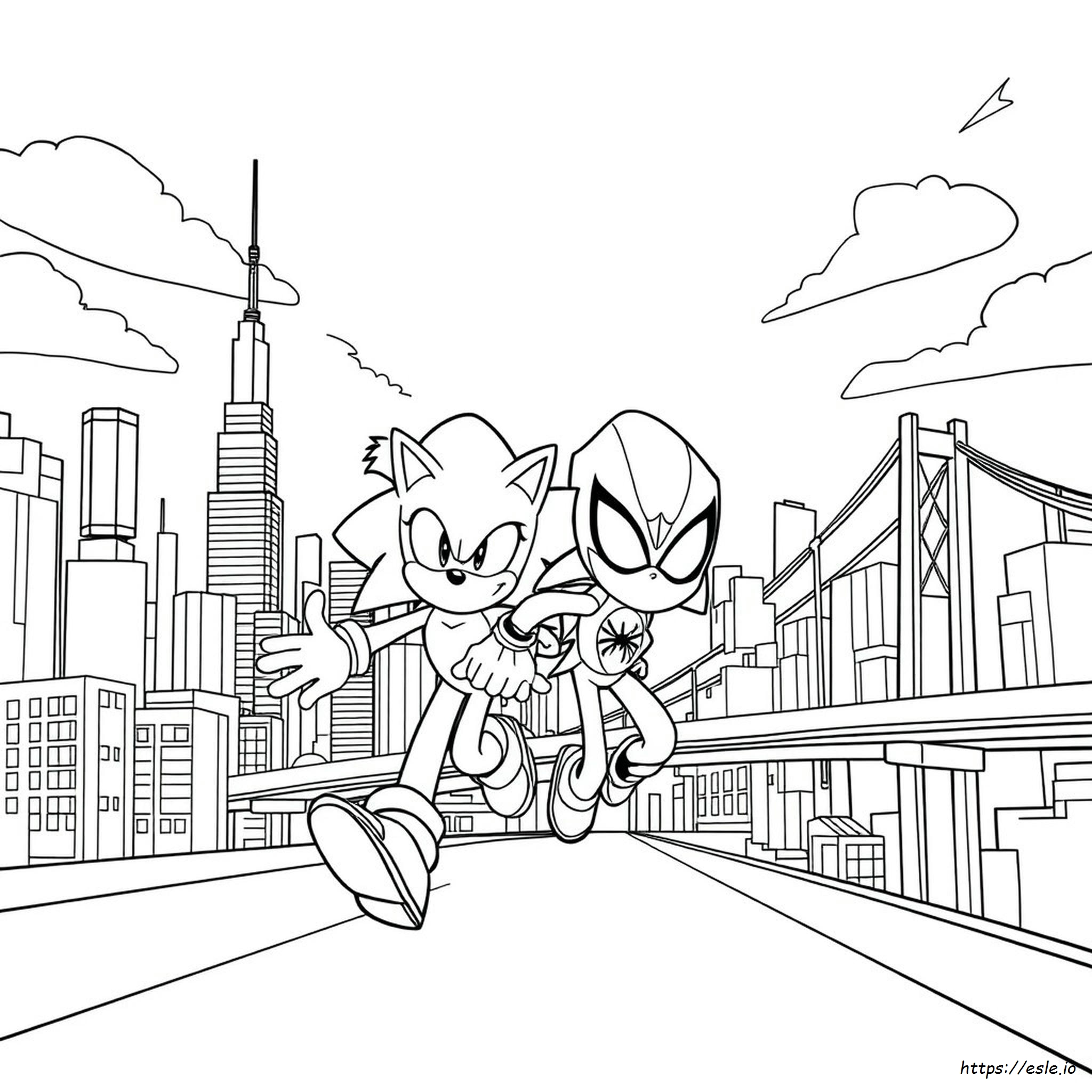 Coloriage Sonic Spiderman Coloring Pages