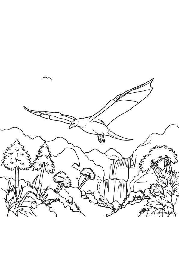 Pterodactyl Kleurplaat