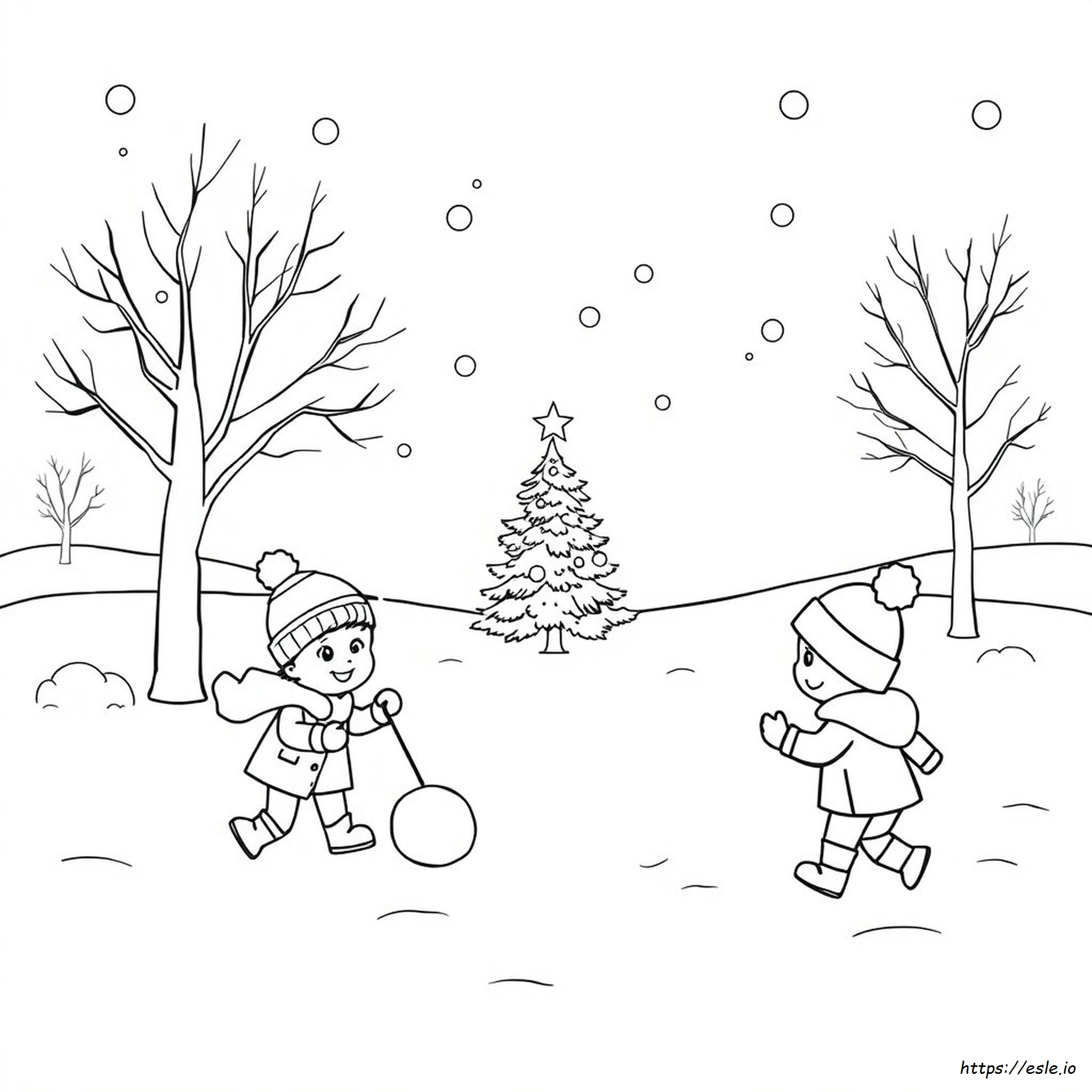 Kleuter Kleurplaten Winter kleurplaat