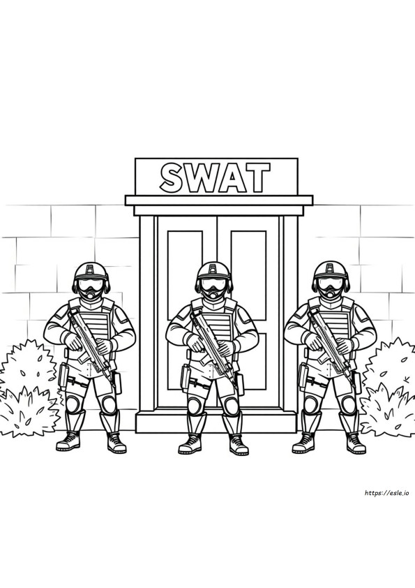 Swat Kleurplaat