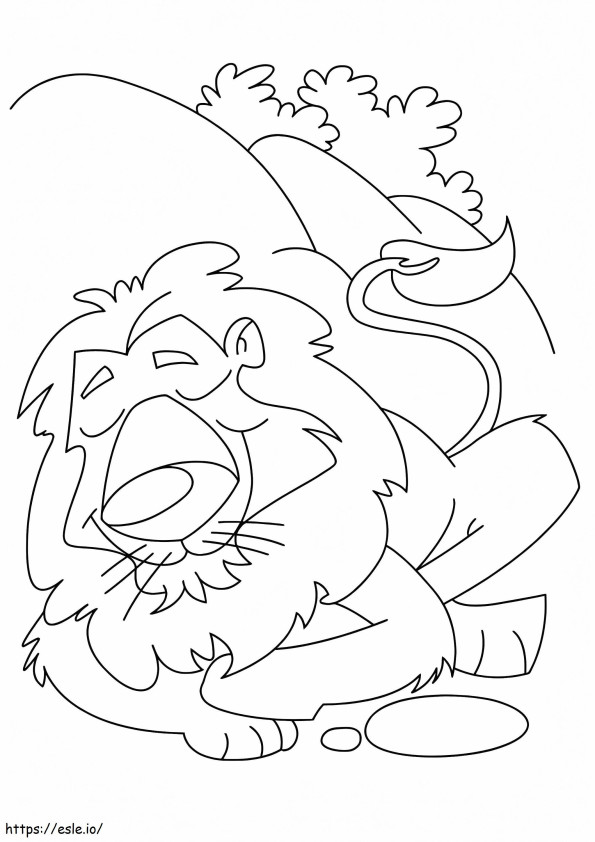 Lion Sleeping coloring page