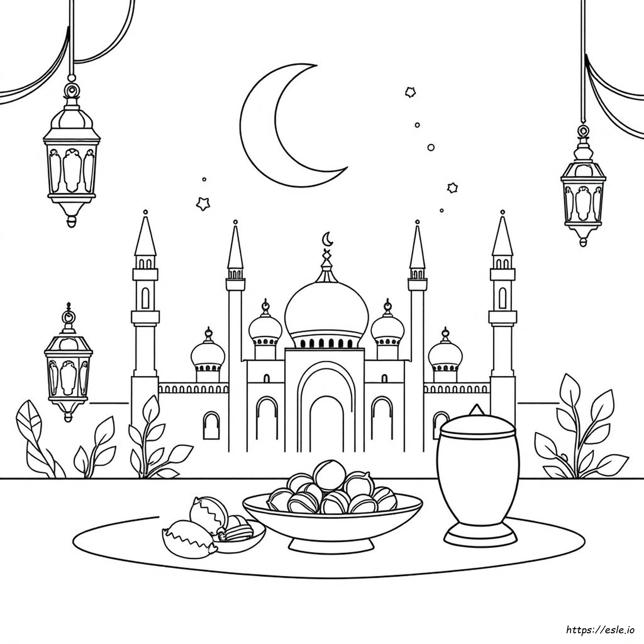 Printable Ramadan Mubarak Coloring Pages