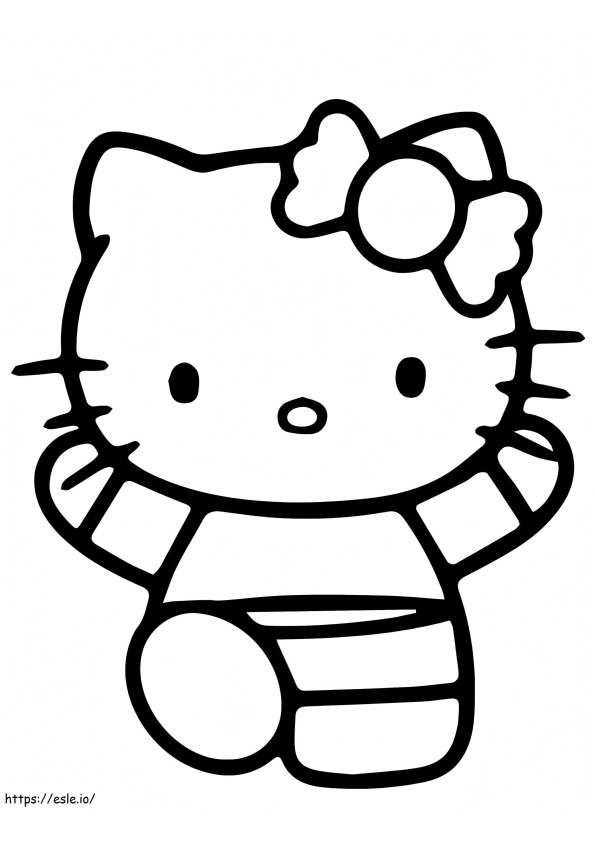 Hello Kitty Free coloring page