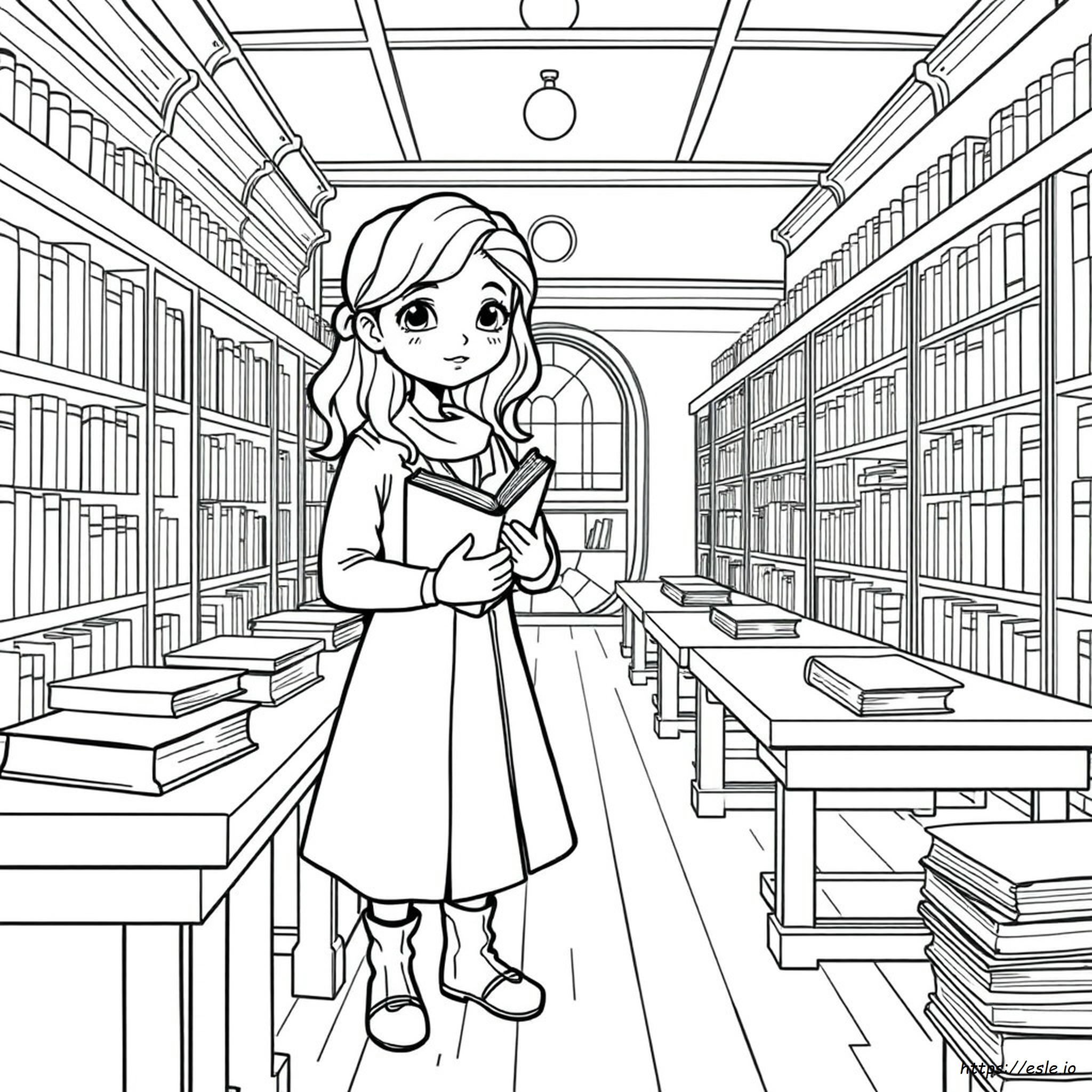 簡単なハーマイオニーのぬりえ