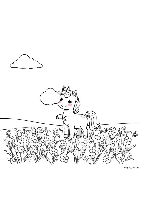 Kawaii Printable Unicorn Coloring Pages