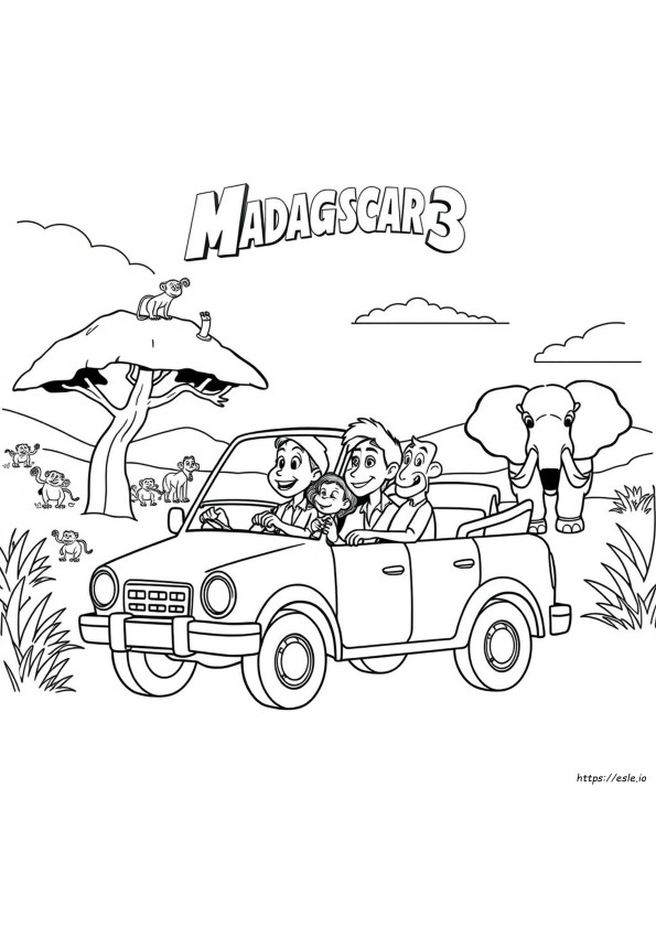Madagascar 3 Ausmalbilder
