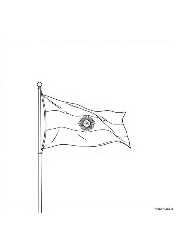 Argentinien Flagge Ausmalen