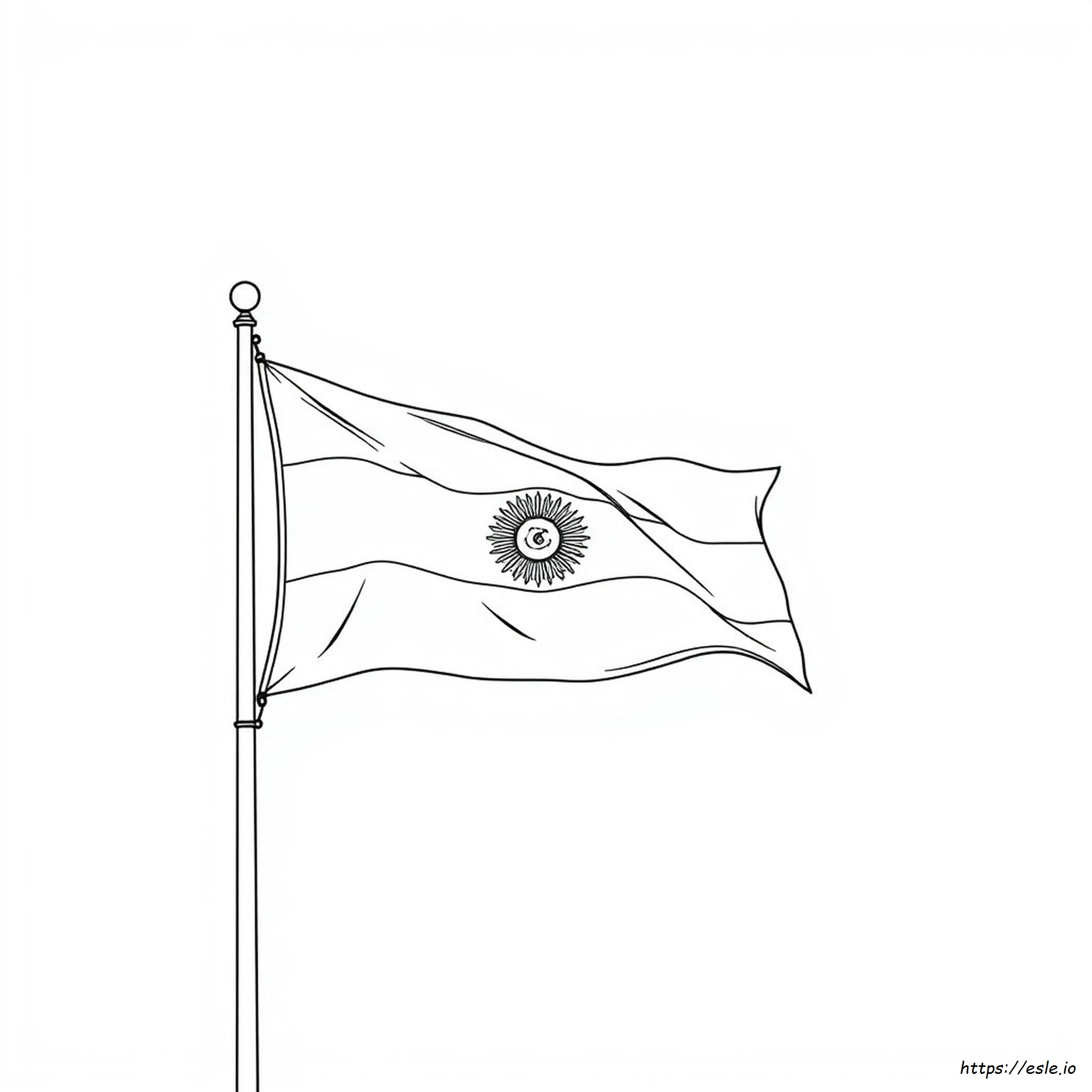 Argentinien Flagge Ausmalen
