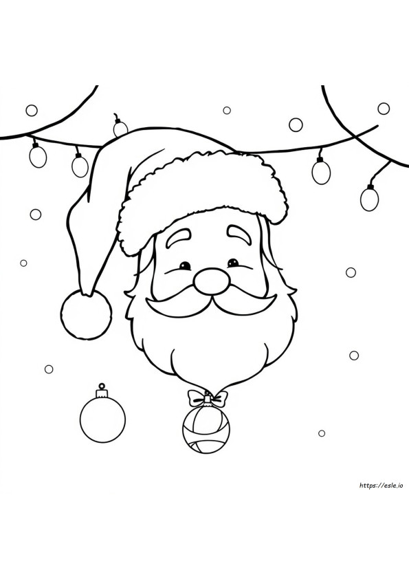 Coloriage Tête De Père Noël