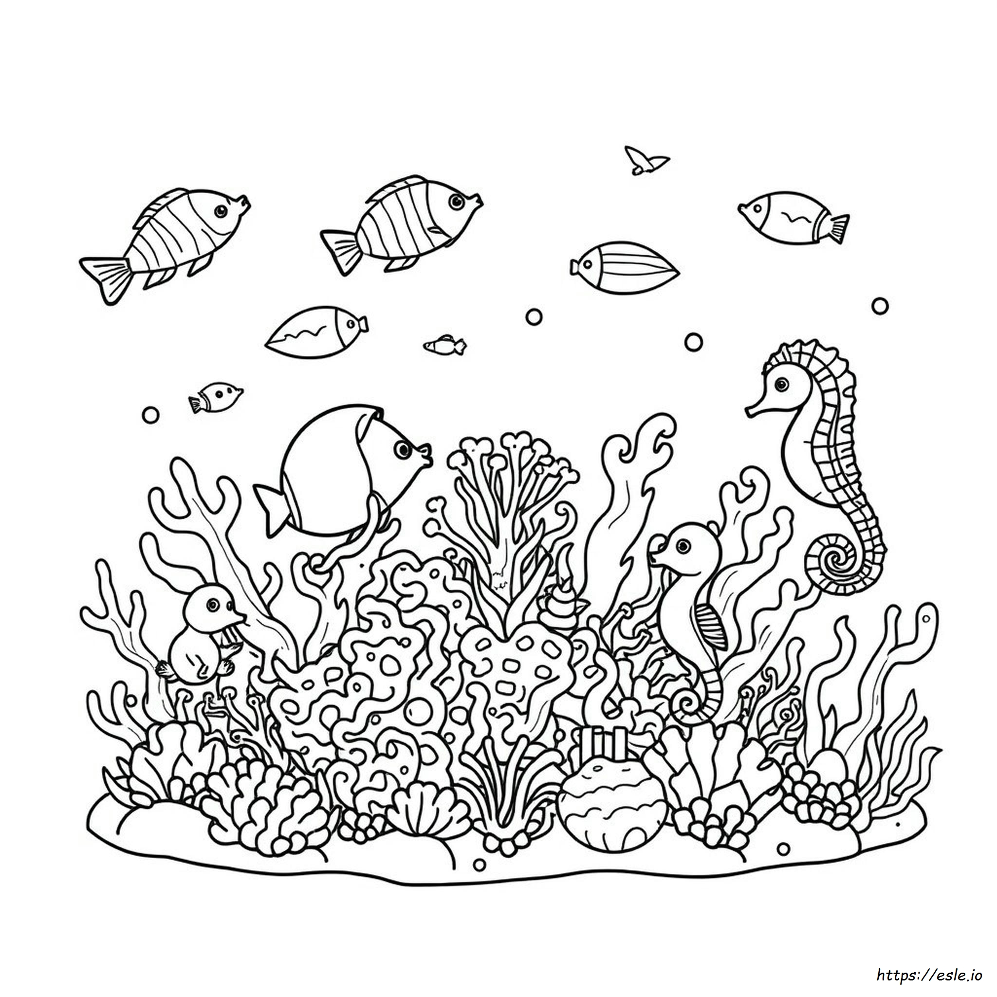 Sea Creatures Coloring Pages Pdf