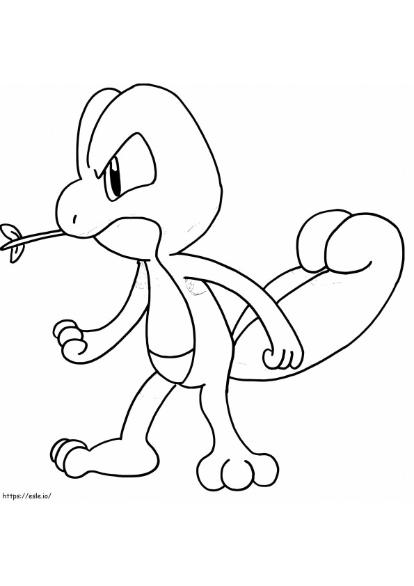 Angry Treecko coloring page