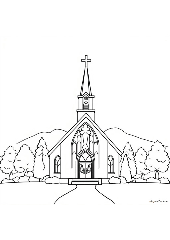 Printable Church Coloring Pages