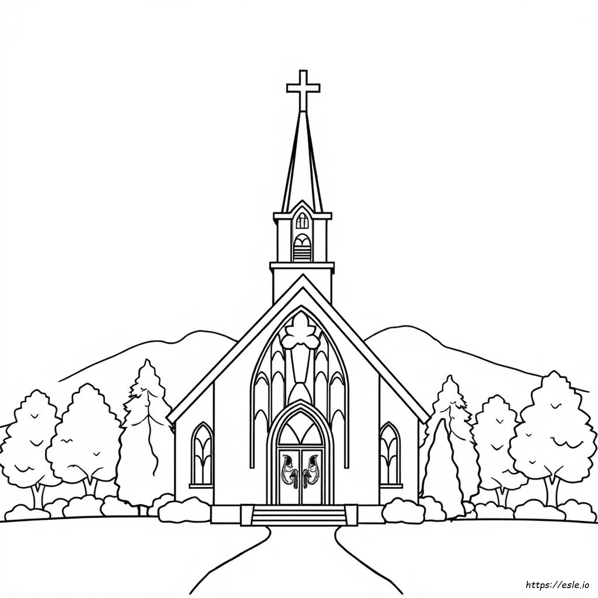 Printable Church Coloring Pages