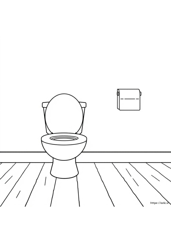 Toilet Coloring Page