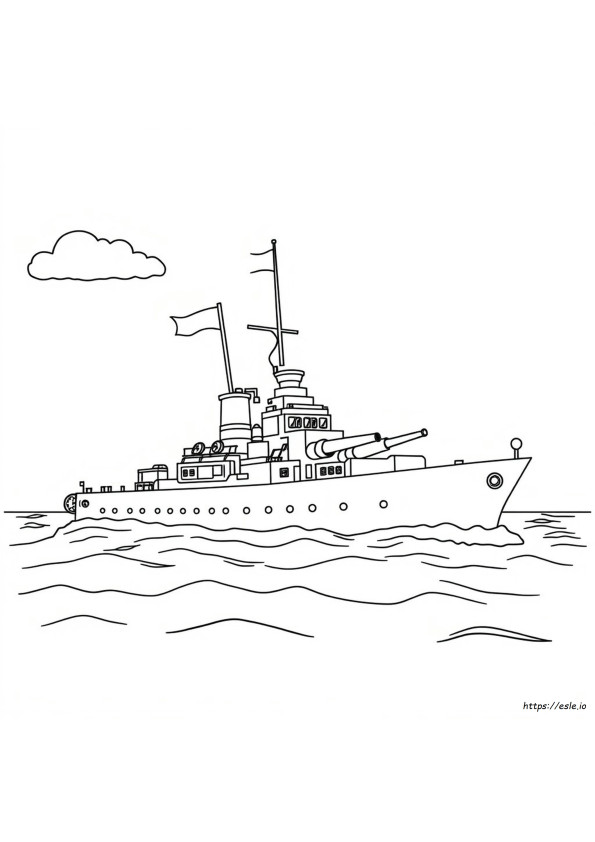 Coloriages Bateau De Guerre
