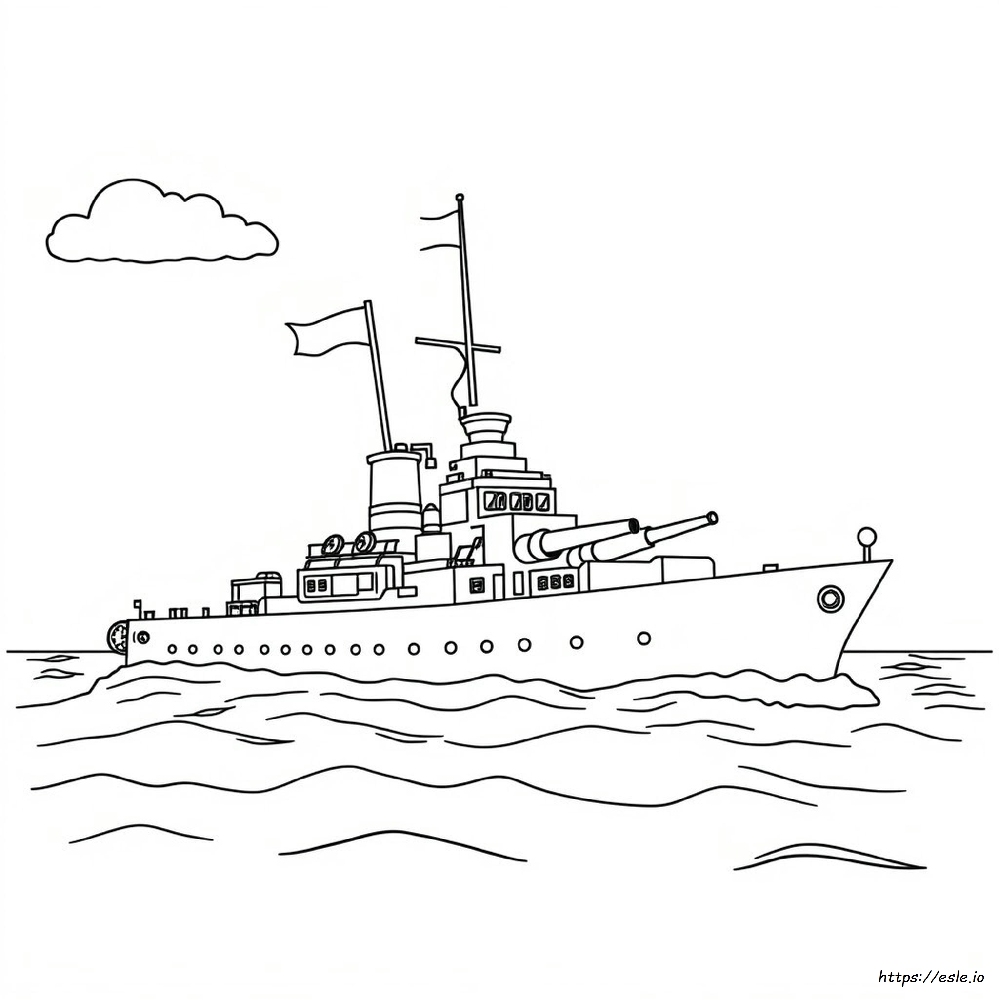 Battleship Colouring Pages