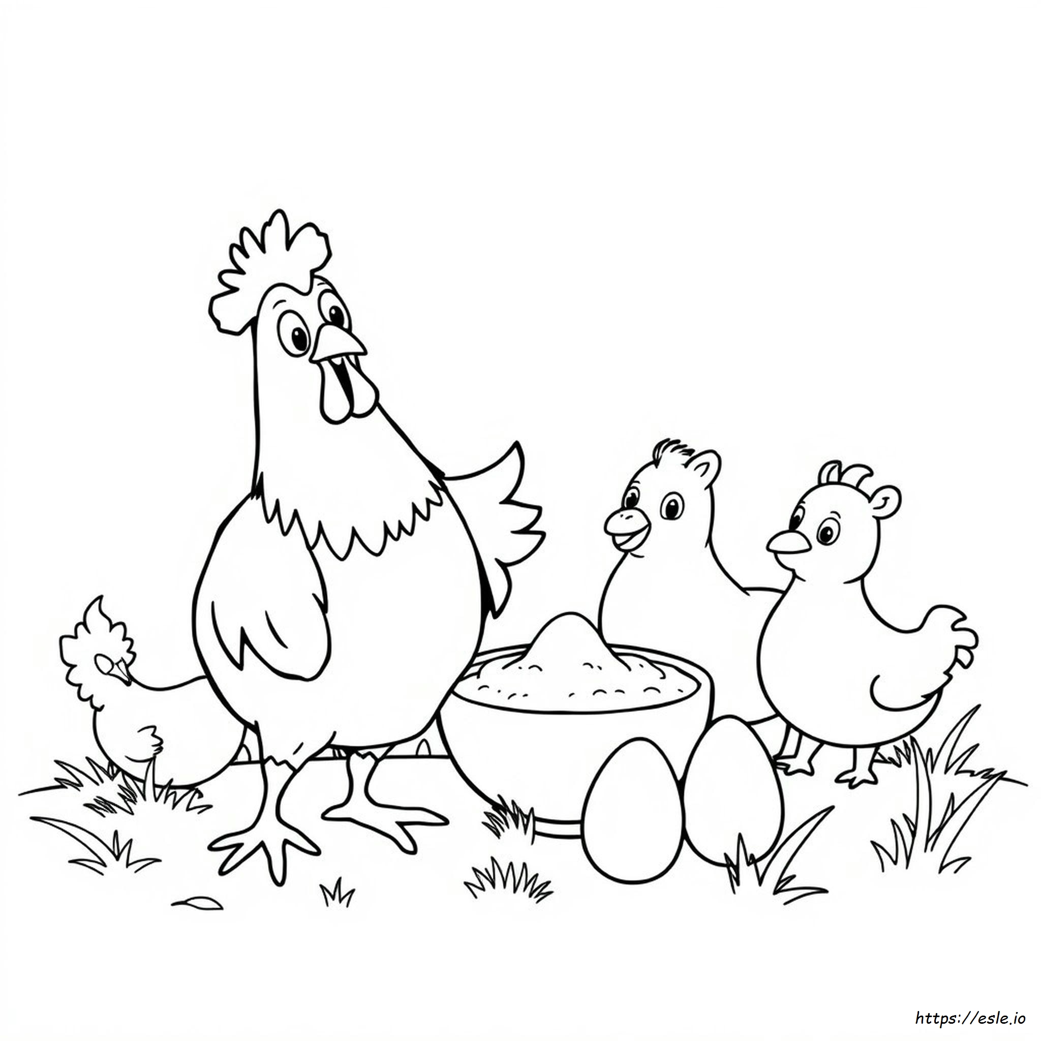 Little Red Hen Coloring