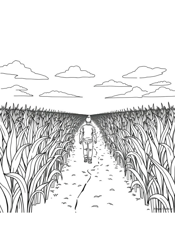 Maislabyrinth Ausmalbilder