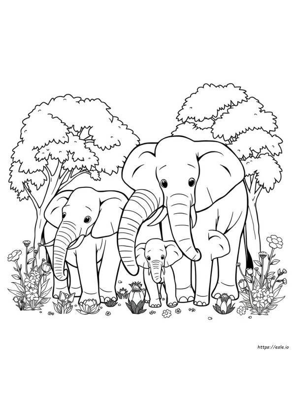 Desenho De Elefante Para Colorir