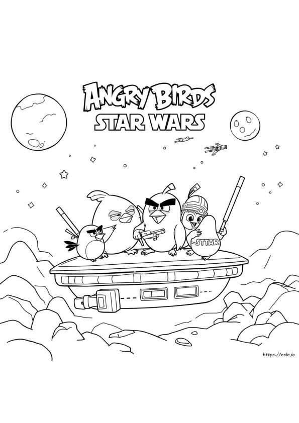 Angry Birds Star Wars Värityskuvat Tulostettava