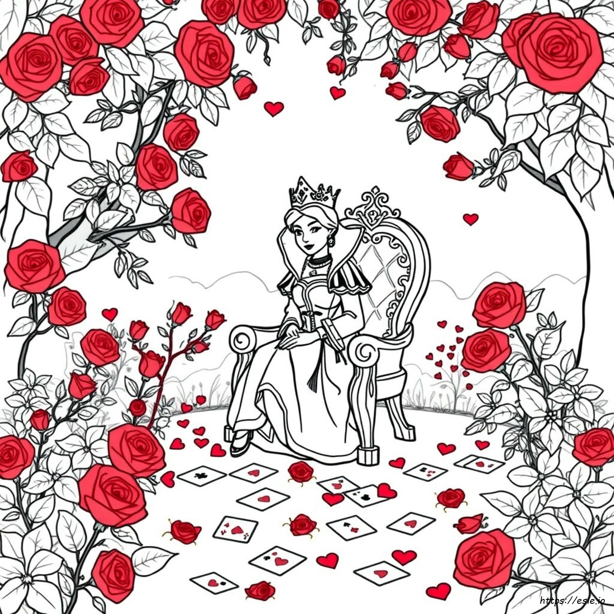 Coloriage Reine De Cœur