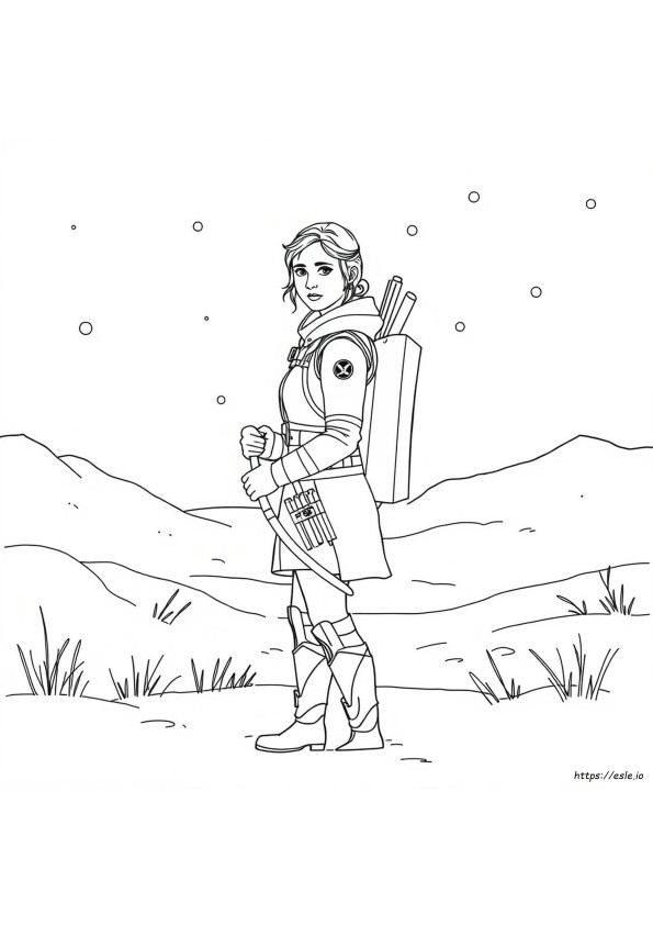 Katniss Everdeen Gambar Mewarnai