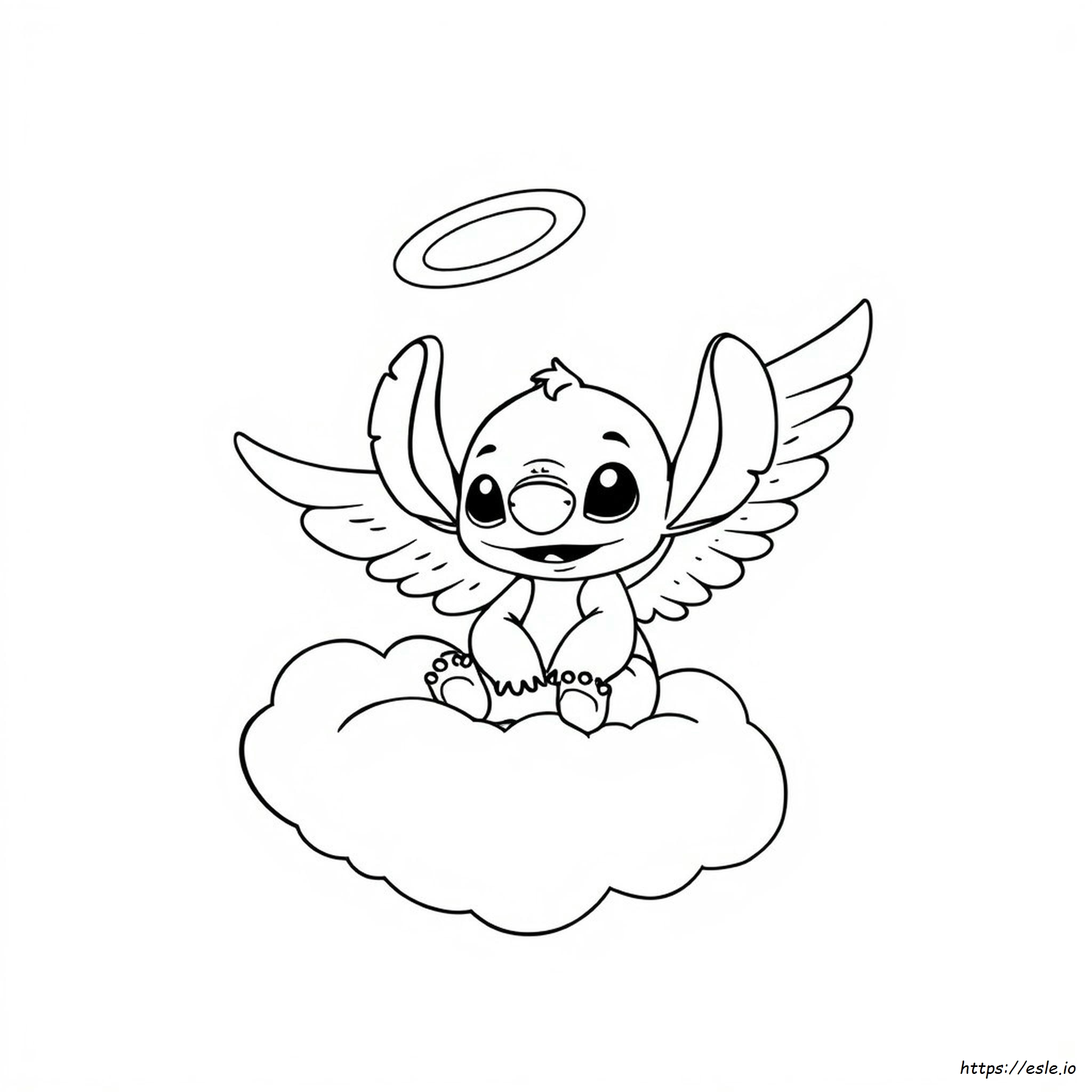 Angel Adorable Cute Stitch Coloring Pages