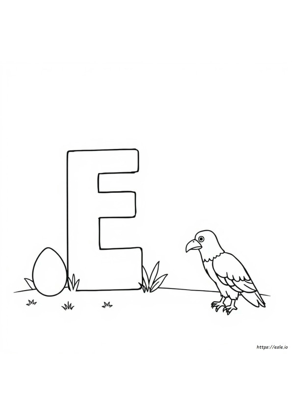 Letter E Coloring Pages For Toddlers