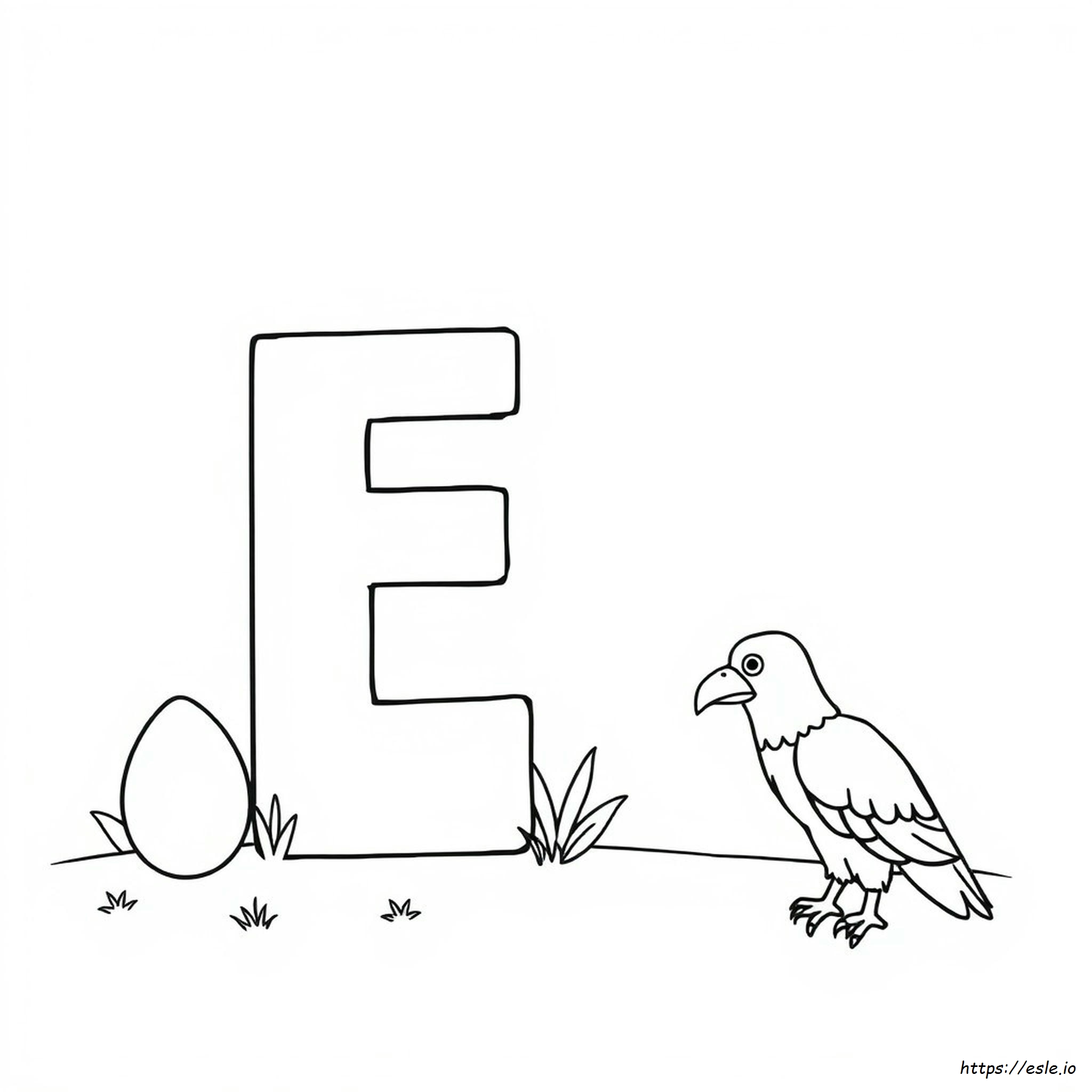 Letter E Coloring Pages For Toddlers