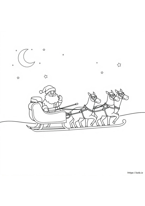 Weihnachtsmann Auf Schlitten Ausmalbilder