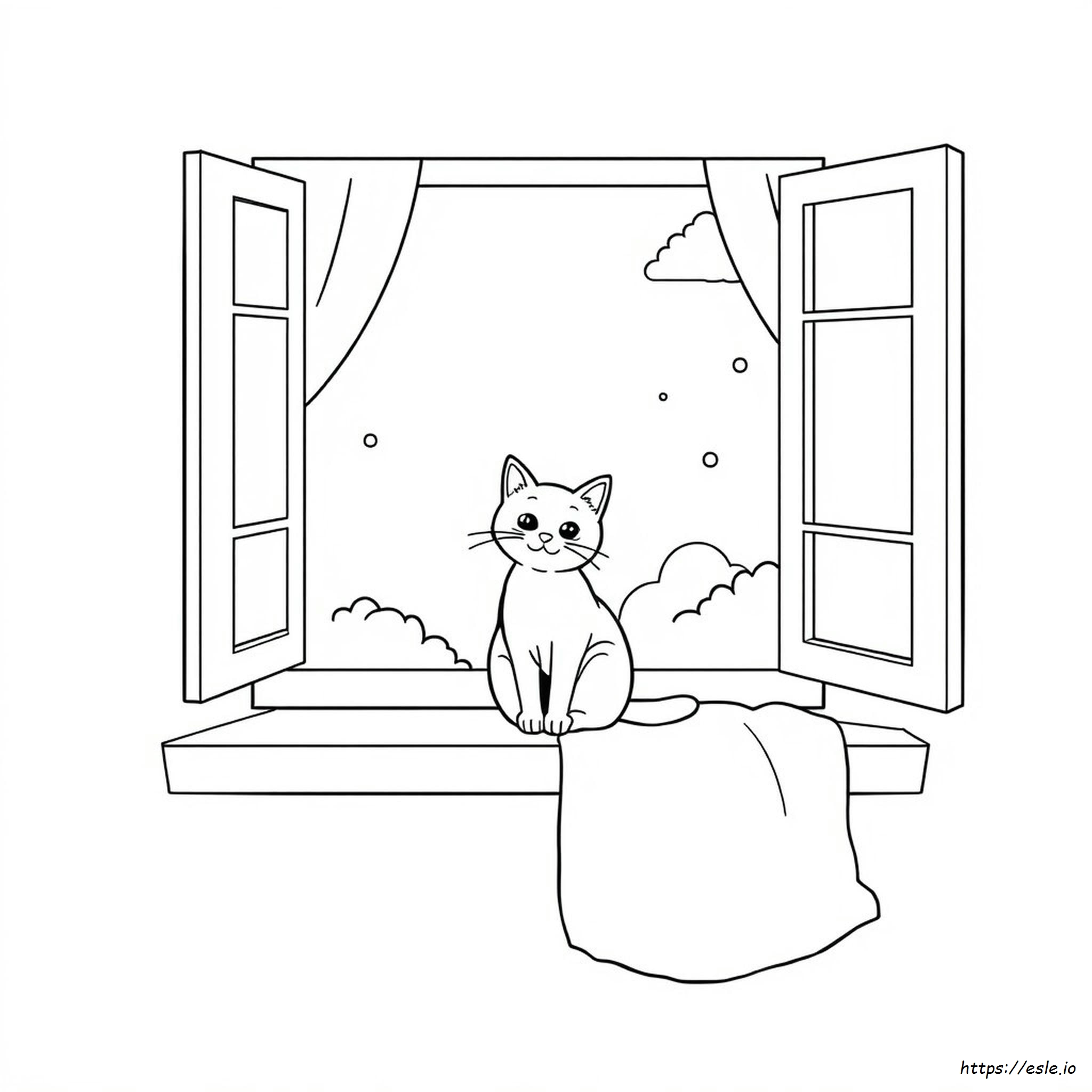 Colouring Sheet Of Cat