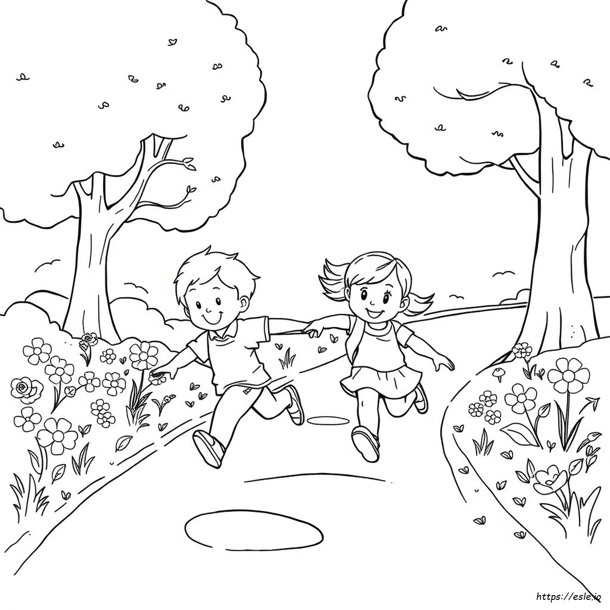 Preschooler Exercise Coloring Pages
