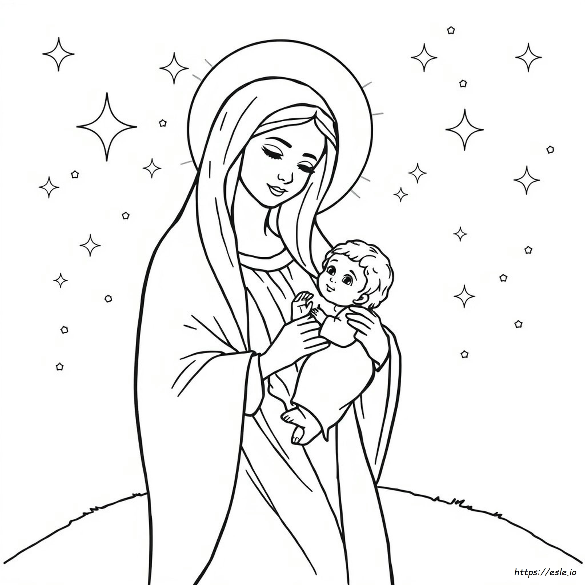 Vergine Maria Da Colorare E Stampare