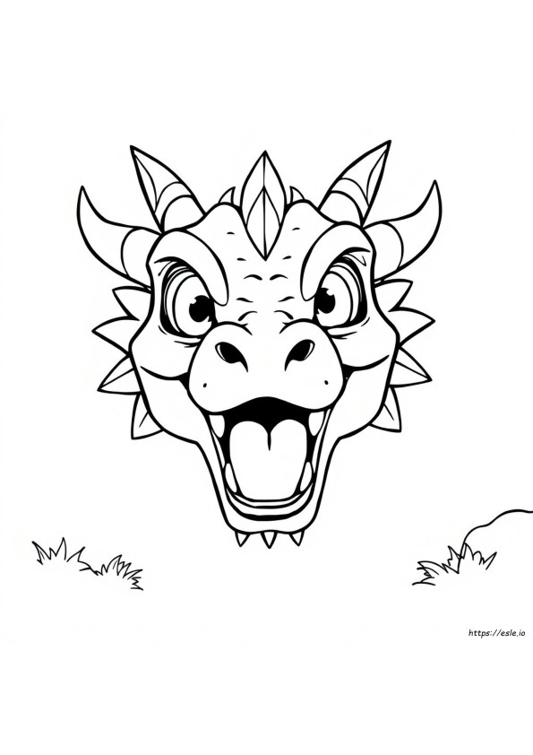 Față De Dragon De Colorat