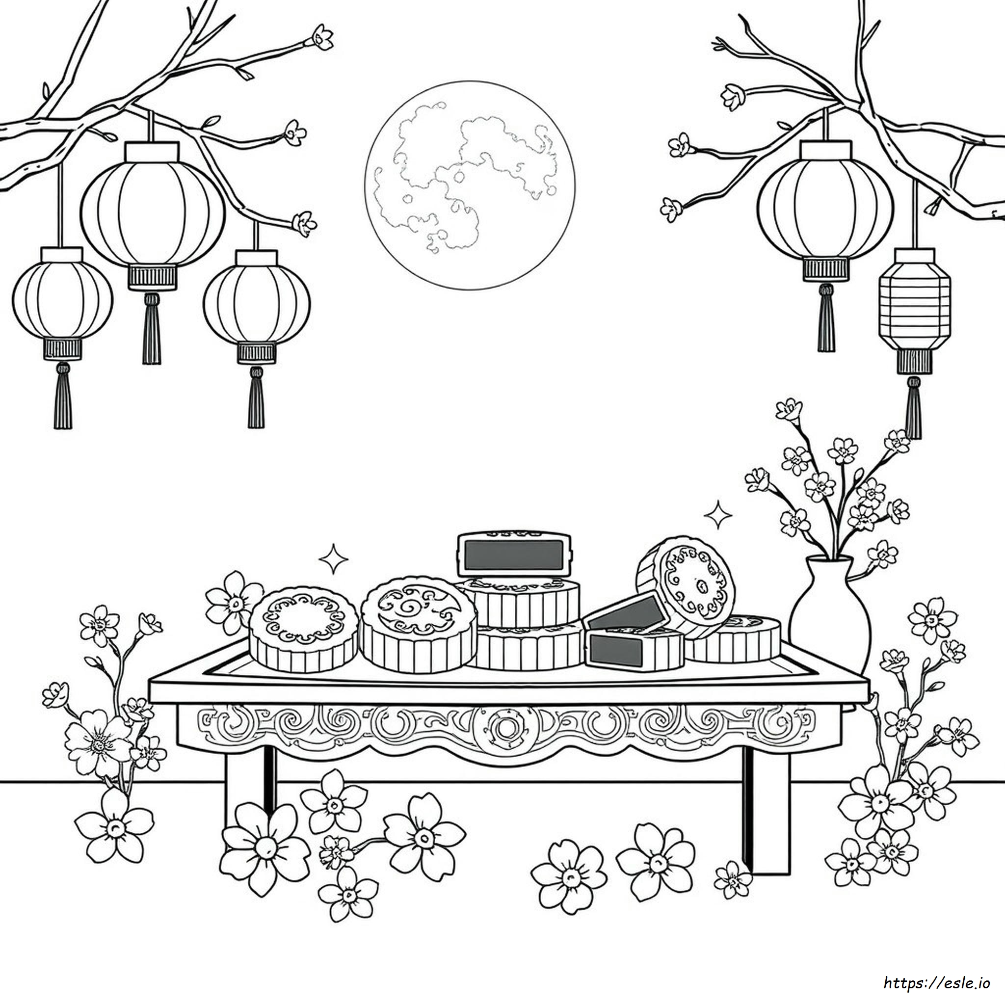 Mid Autumn Festival Coloring Pages