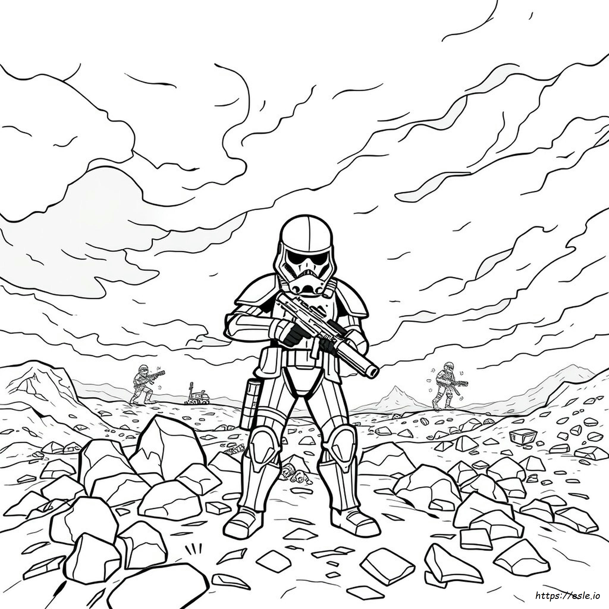 Skull Trooper Colouring Pages