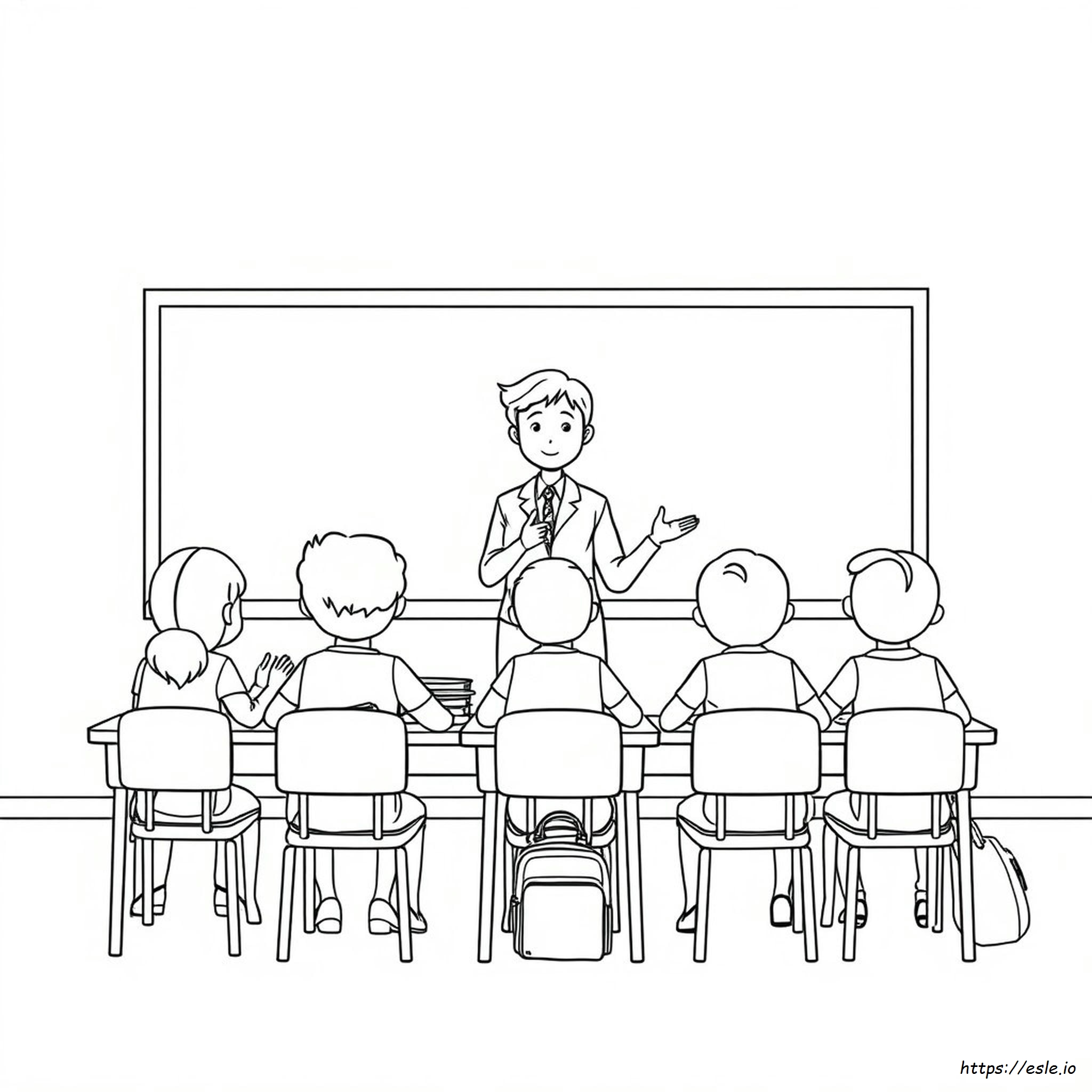 Maestra Clipart Para Colorear