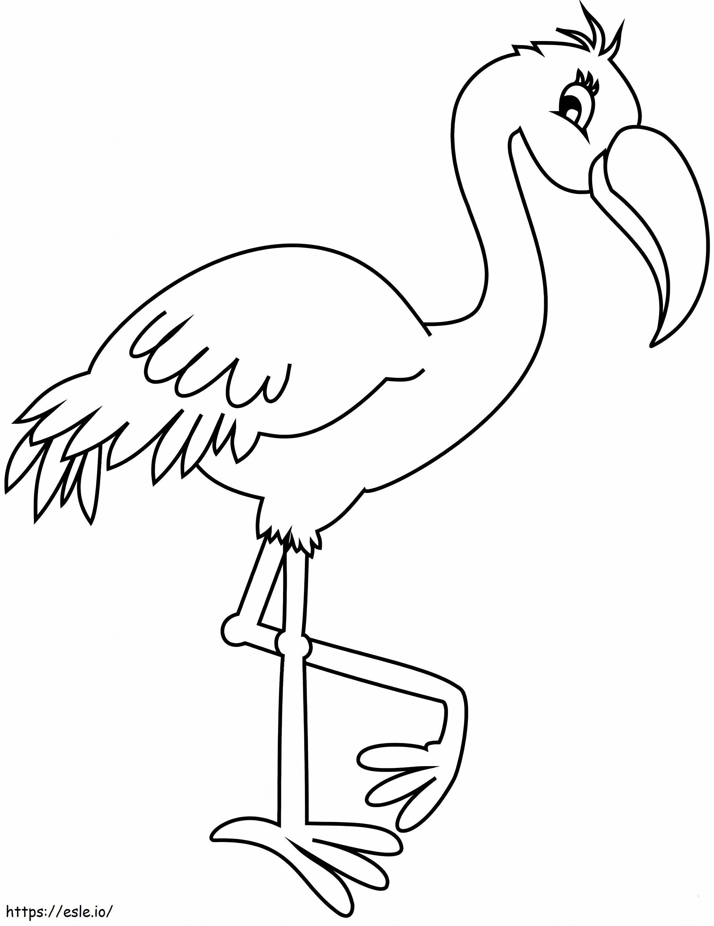 Obraz HD flaminga kolorowanka