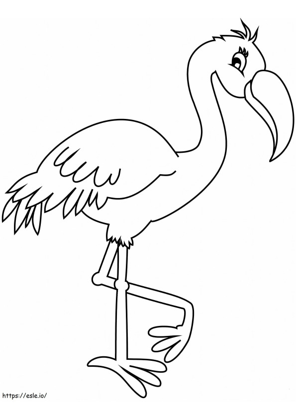 Flamingo Hd-afbeelding kleurplaat