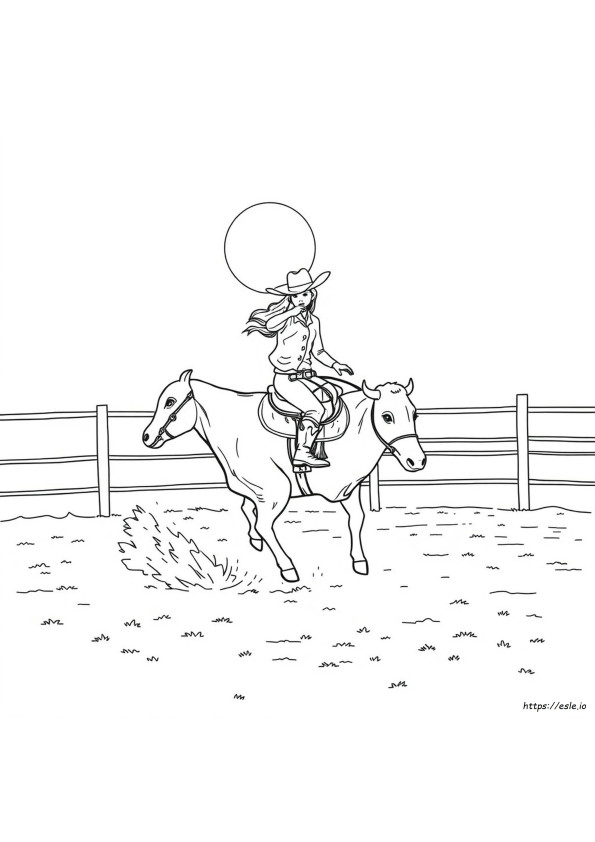 Rodeó Cowgirl Csizma Színező Oldalak