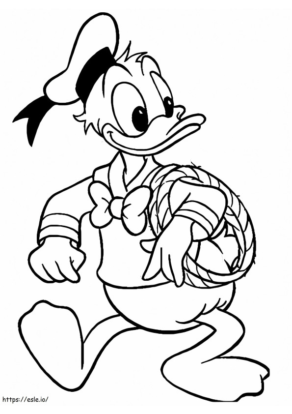 Happy Donald 4 coloring page