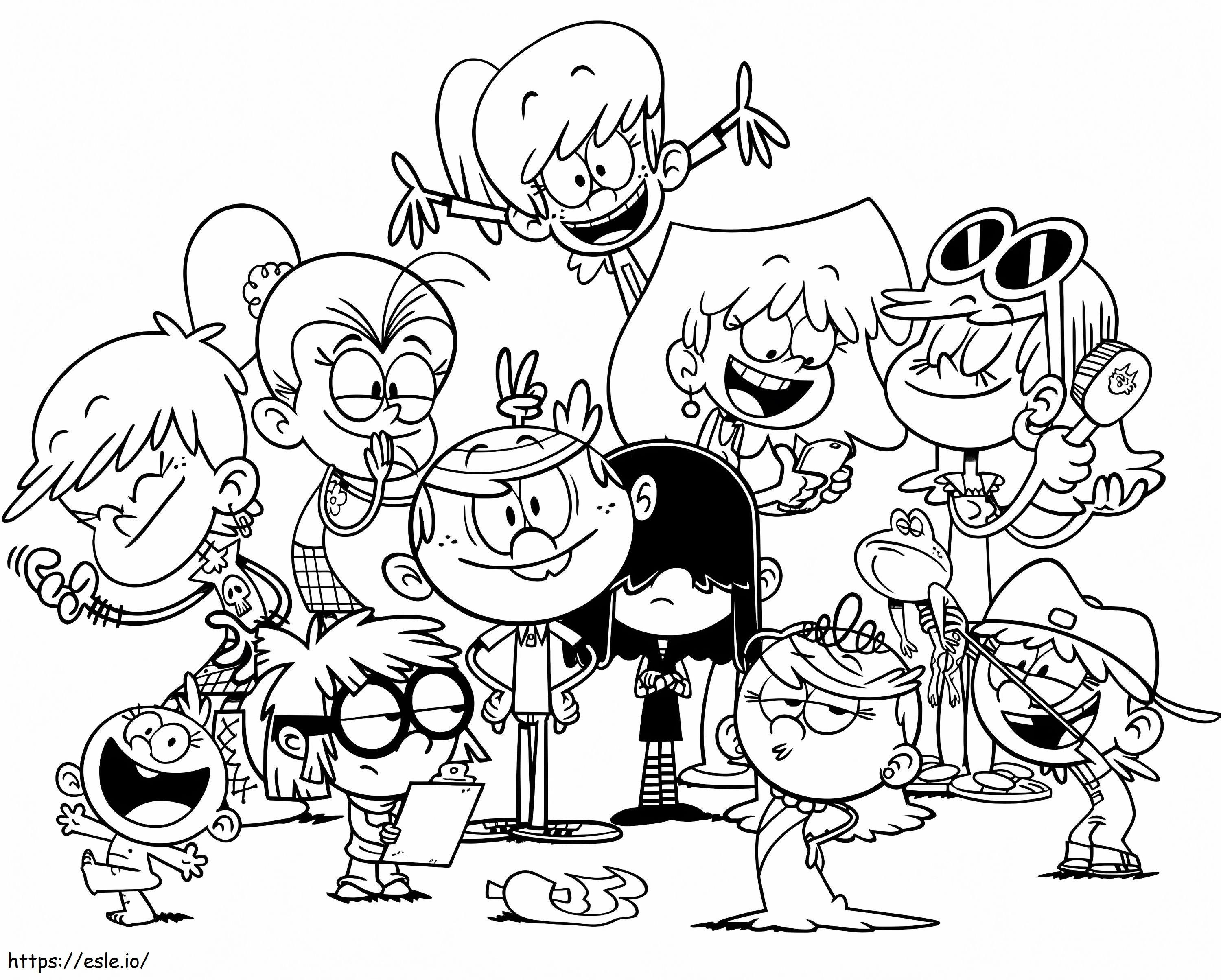 Characters From The Loud House coloring page