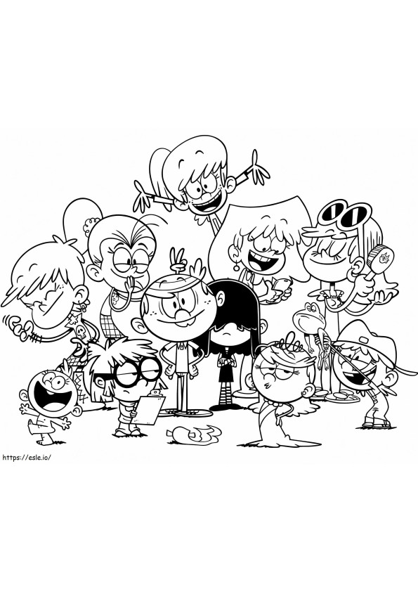 Characters From The Loud House coloring page